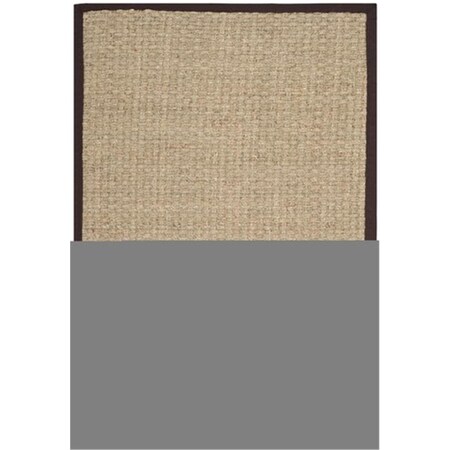 Safavieh Natural Fiber Power Loomed Square Rug- Natural - Dark Brown- 6 x 6 ft. NF114K-6SQ